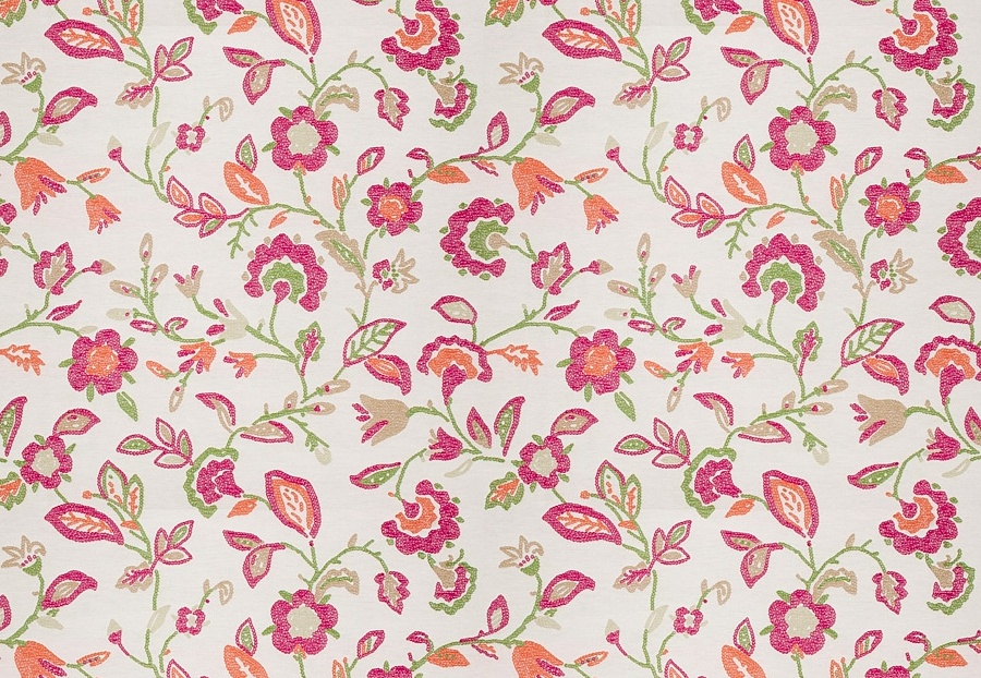Ткань Stroheim Dana Gibson Coral Pink Irwin/Fuchsia