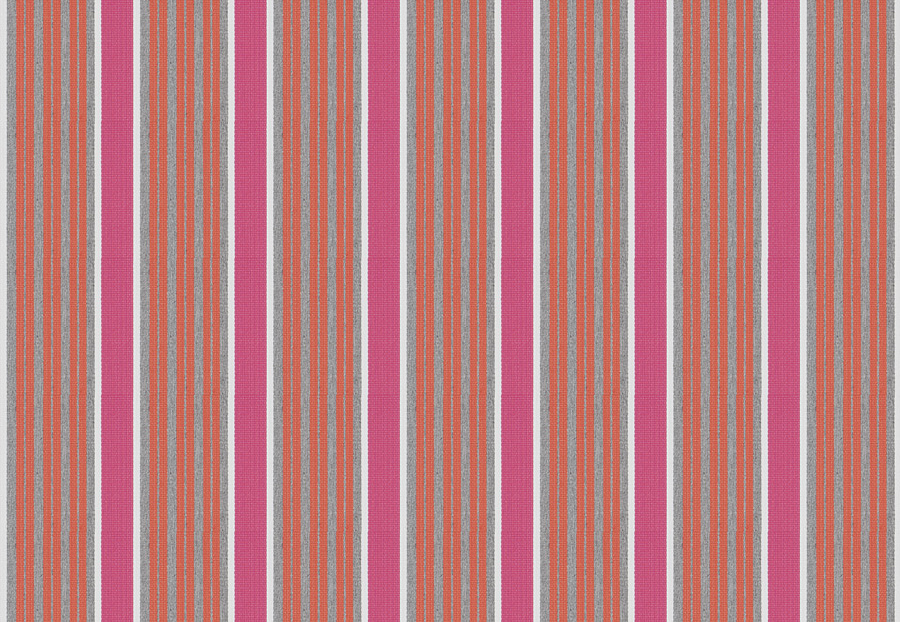 Ткань Stroheim Dana Gibson Coral Pink Espadrille stripe/Fuchsia