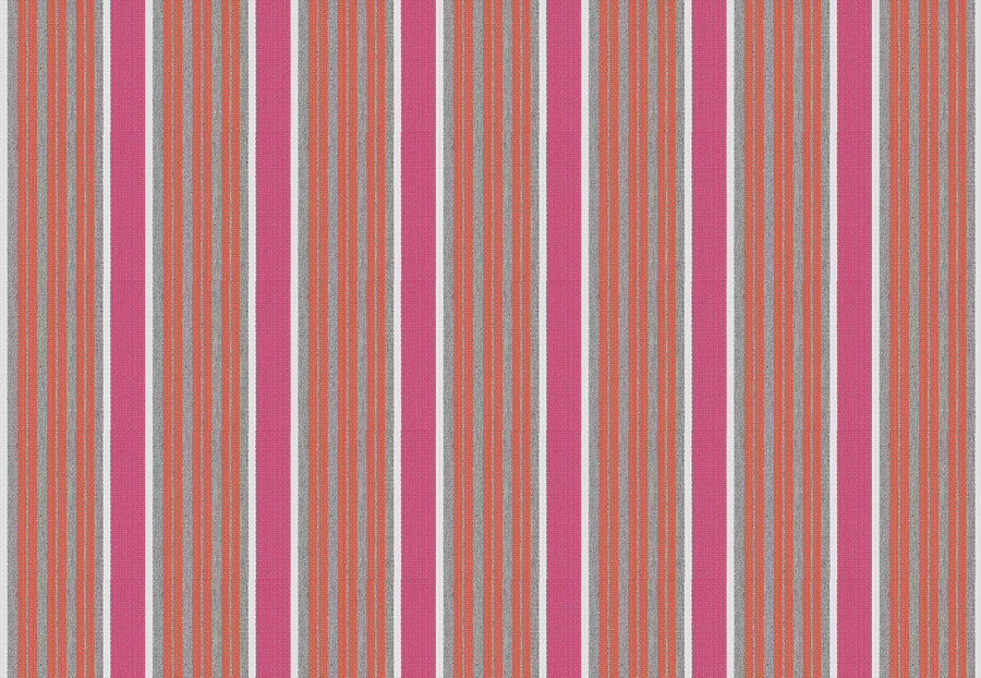 Ткань Stroheim Dana Gibson Coral Pink Espadrille stripe/Fuchsia