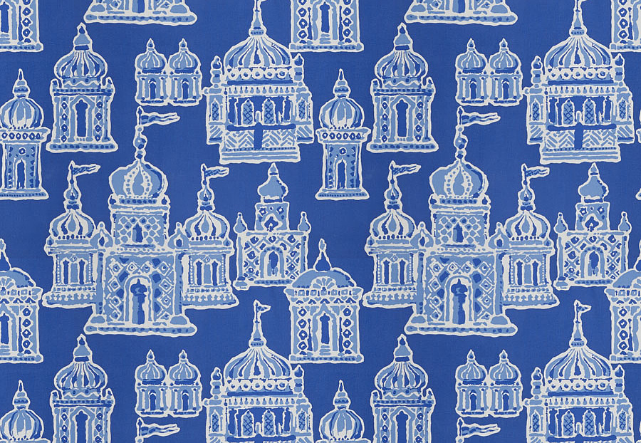 Ткань Stroheim Dana Gibson Prints II Occidental/Cobalt blue