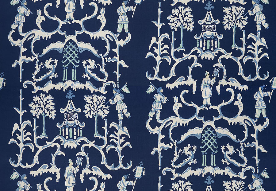 Ткань Stroheim Dana Gibson Prints II Folly/Navy
