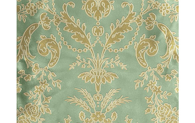 Французские обои Zuber, коллекция Broderies, артикул 540/Arctique/Vert et or Pale