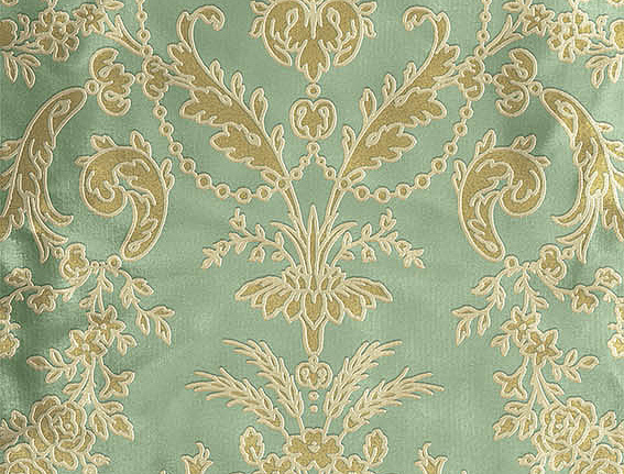 Обои Zuber Broderies 540/Arctique/Vert et or Pale