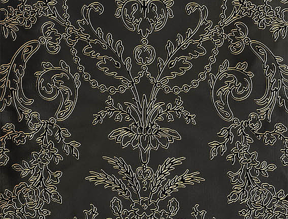 Обои Zuber Broderies 484/Noir/Serti or Pale