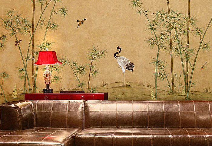 Обои Paul Montgomery Studio Fine Painted Wallpapers Crane Grove