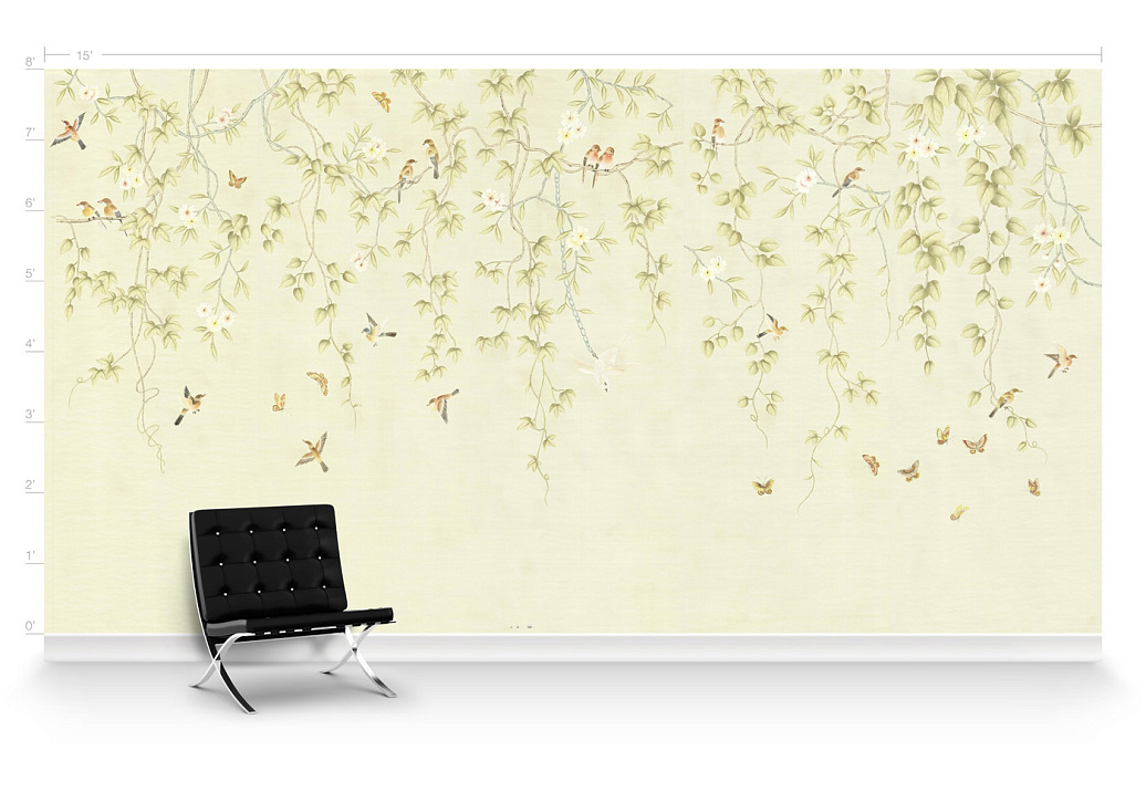 Обои Paul Montgomery Studio Murals For Unique Walls Bonmaison Cream/Cream