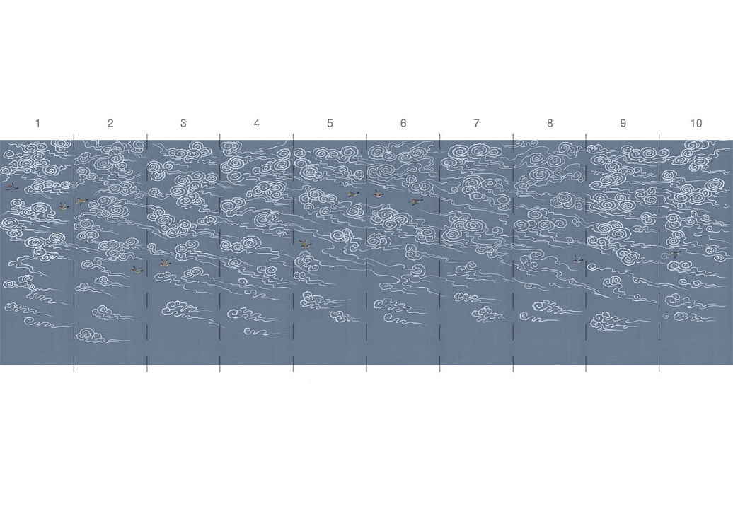 Обои Paul Montgomery Studio Murals For Unique Walls Celeste Blue/Blue
