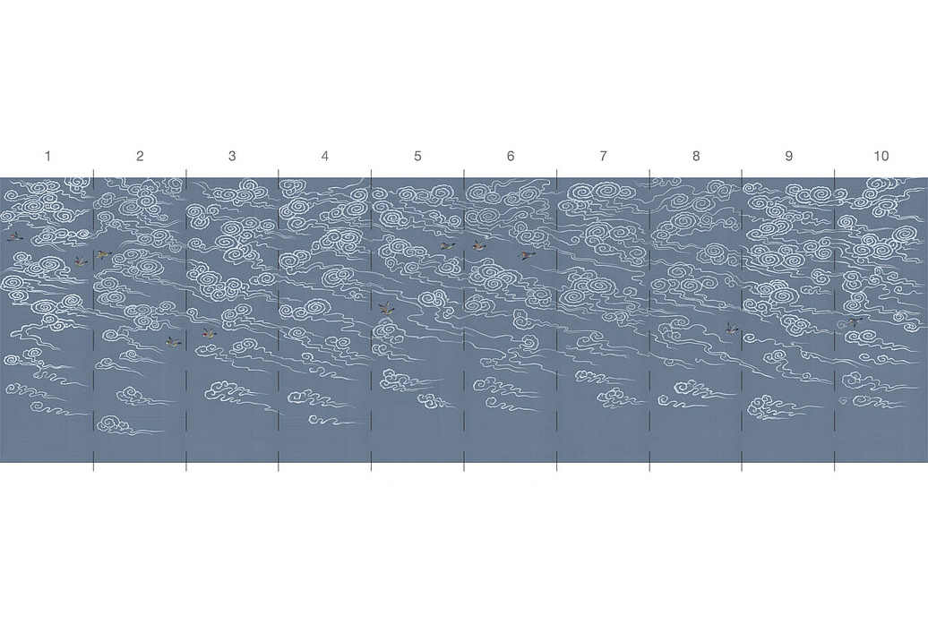 Обои Paul Montgomery Studio Murals For Unique Walls Celeste Blue/Blue
