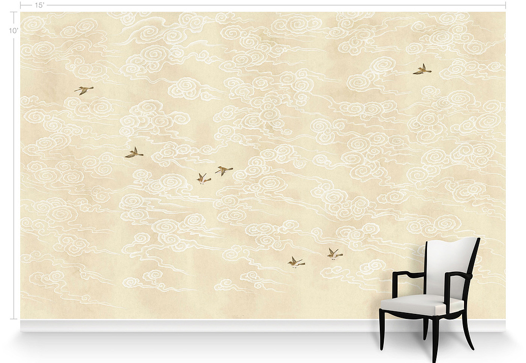 Обои Paul Montgomery Studio Murals For Unique Walls Celeste Cream/Cream