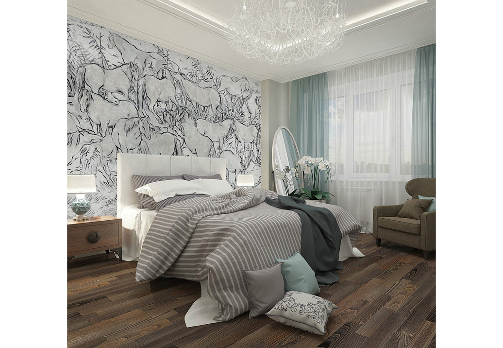 Обои Paul Montgomery Studio Murals For Unique Walls Horses/Grey