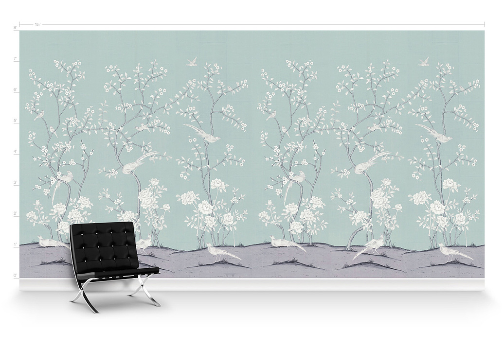 Обои Paul Montgomery Studio Murals For Unique Walls Maysong Paris/Aqua