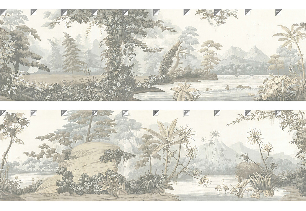 Обои Paul Montgomery Studio Murals For Unique Walls Paradiso/Grey