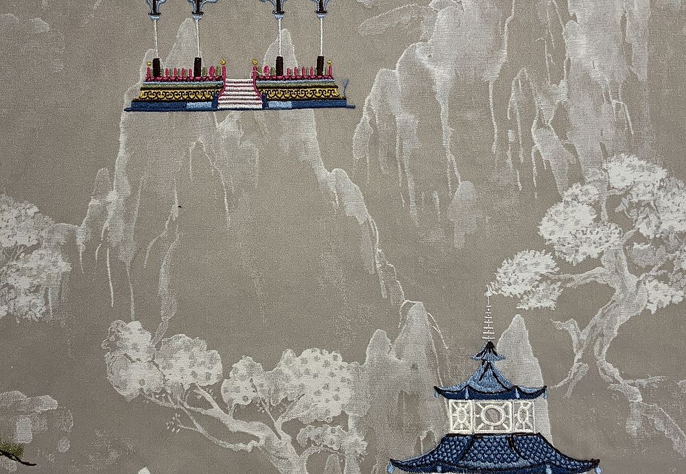 Ткань Galleria Arben Sylvie Imperial Palace/Tea Stain