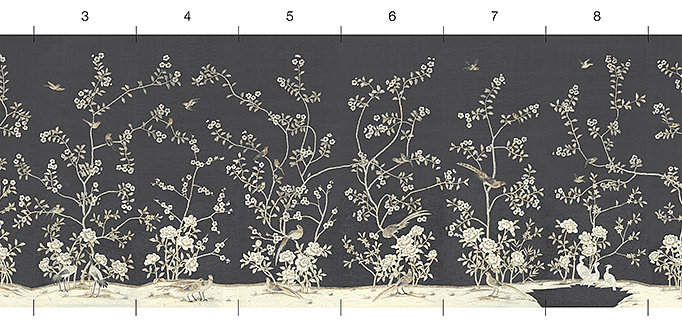 Обои Paul Montgomery Studio Melange Series Kew Garden Charcoal