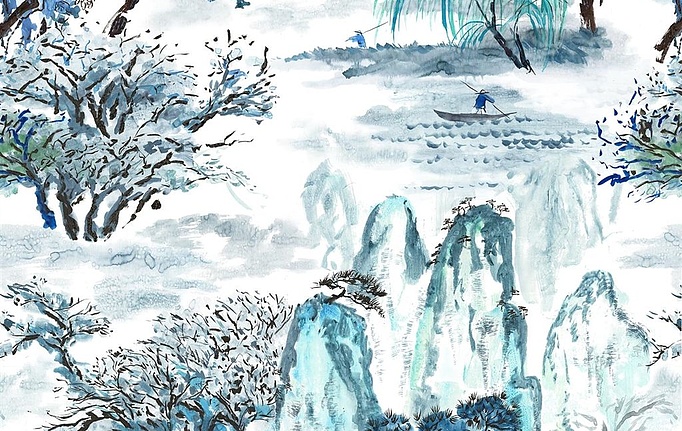 Английские панно и фотообои Designers Guild, коллекция Shanghai Garden, артикул PDG654/01