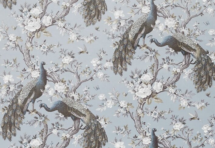 Ткань Laura Ashley Signature Coll.1 BelvedereVelvet/ChalkBlue