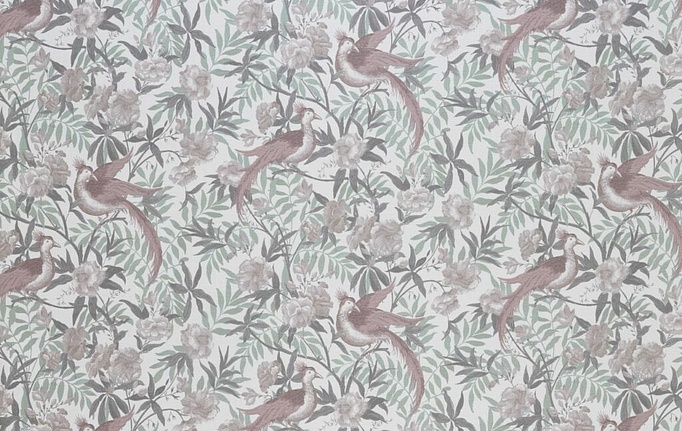 Английская ткань Laura Ashley, коллекция Romantic Opulence Vol.1, артикул OsterleyBirds/Mulberry