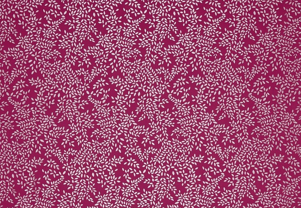 Ткань Sara Miller Volume 1 MetallicLeavesFuchsia