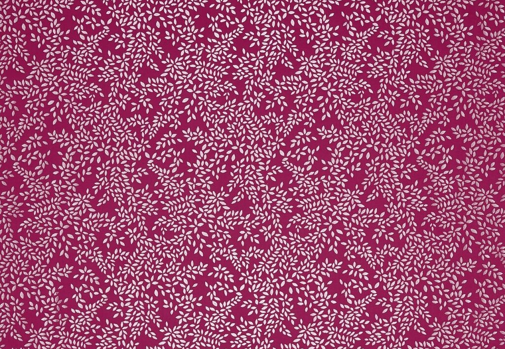 Ткань Sara Miller Volume 1 MetallicLeavesFuchsia