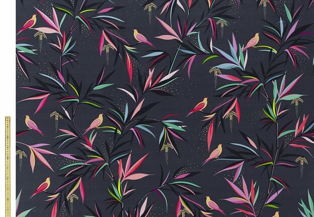 Ткань Sara Miller Volume 1 BambooVelvetSmokeyBlue