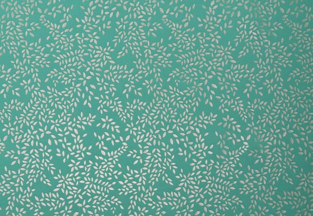 Ткань Sara Miller Volume 1 MetallicLeavesGreen