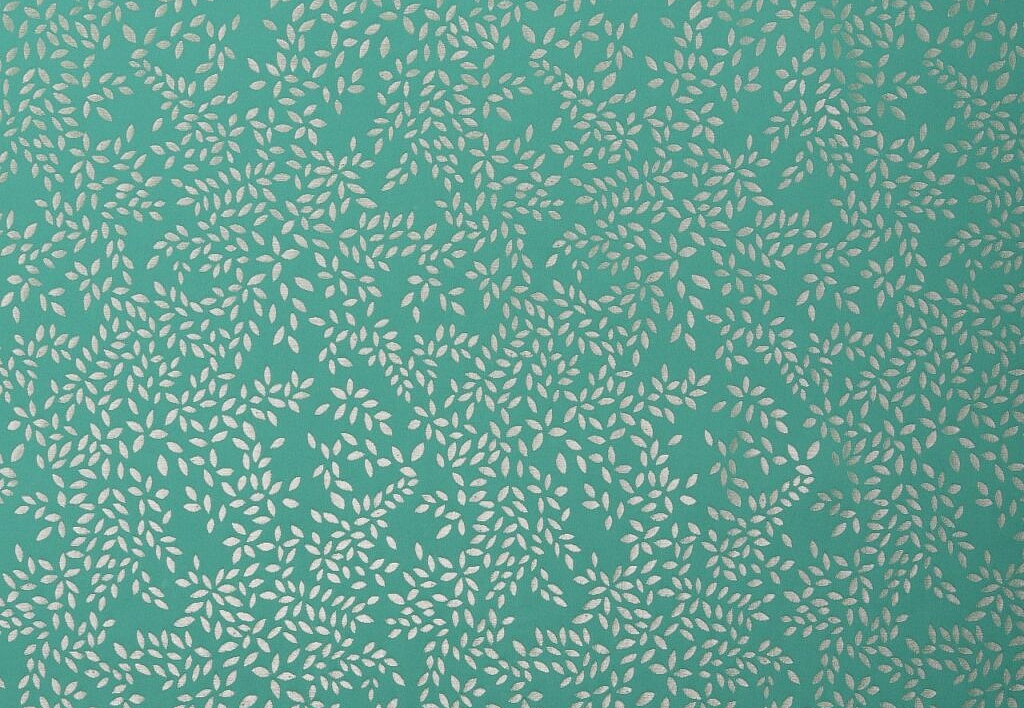 Ткань Sara Miller Volume 1 MetallicLeavesGreen