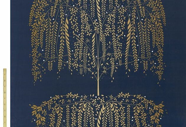 Ткань Sara Miller Volume 1 WillowTreeVelvetNavy
