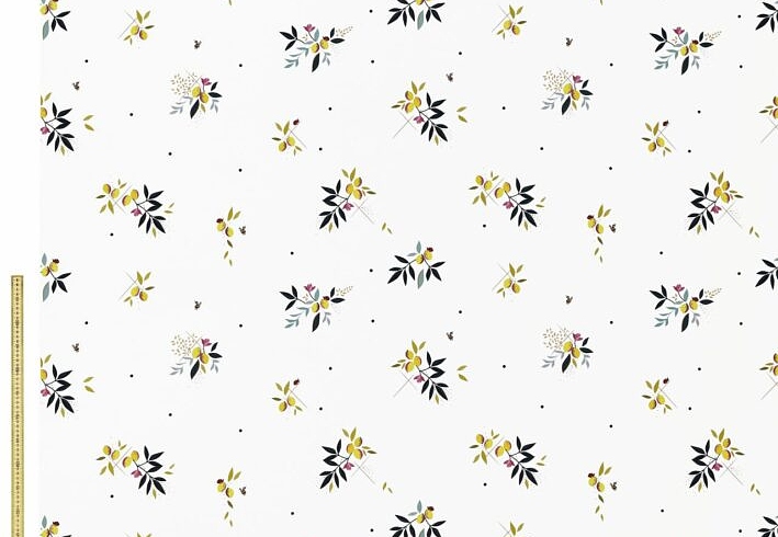 Ткань Sara Miller Volume 1 LemonClusterSateenWhite