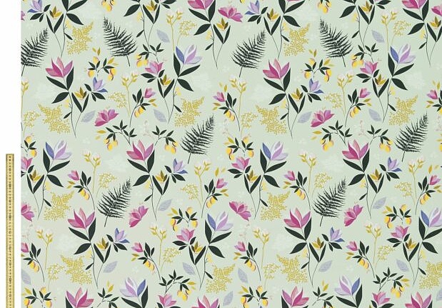 Ткань Sara Miller Volume 1 OrchardFloralSateenDuckEgg