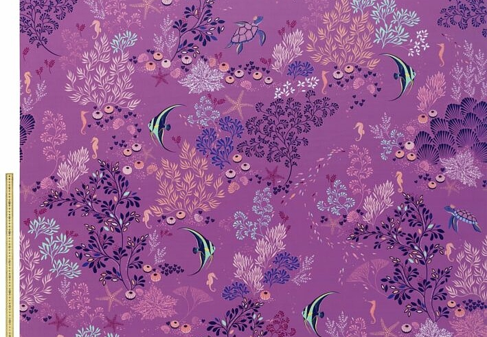 Ткань Sara Miller Volume 1 UnderwaterVelvetMauve