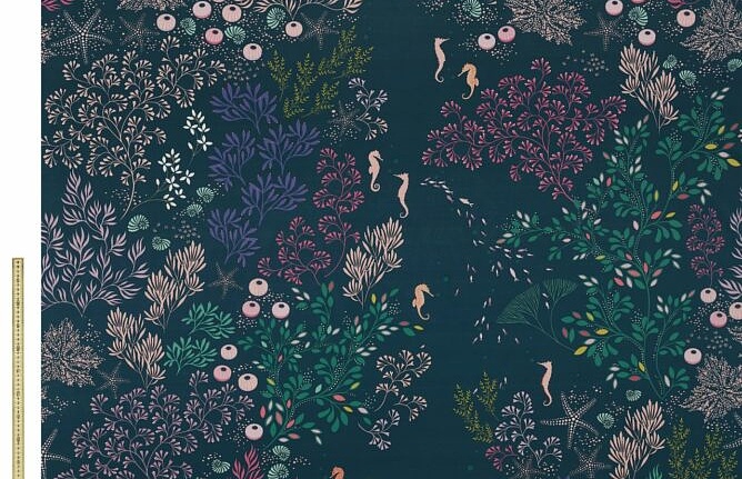 Ткань Sara Miller Volume 1 UnderwaterVelvetMidnight