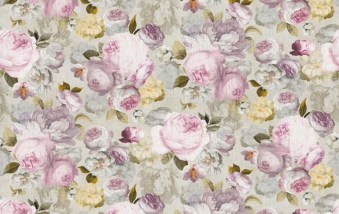 Бельгийская ткань Daylight, коллекция Grandiflora, артикул Rose/Petunia