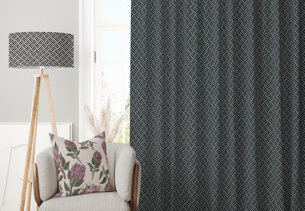 Ткань Marufabrics Vivid Grid/Blue