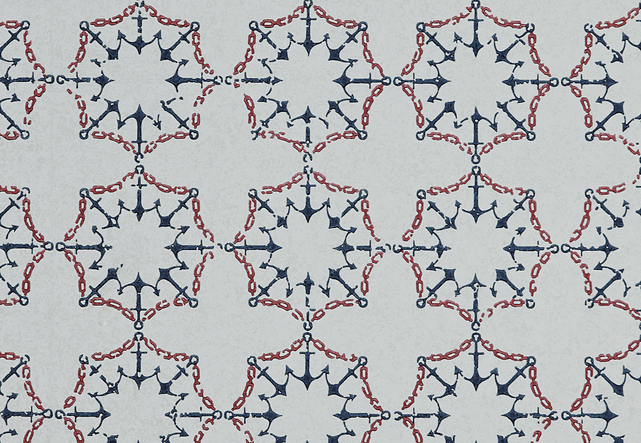Обои Barneby Gates Book vol.3 BG1000101/Anchor Tile/Red/White/Blue