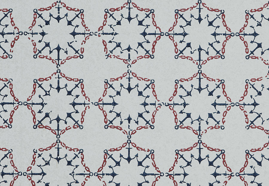 Обои Barneby Gates Book vol.3 BG1000101/Anchor Tile/Red/White/Blue