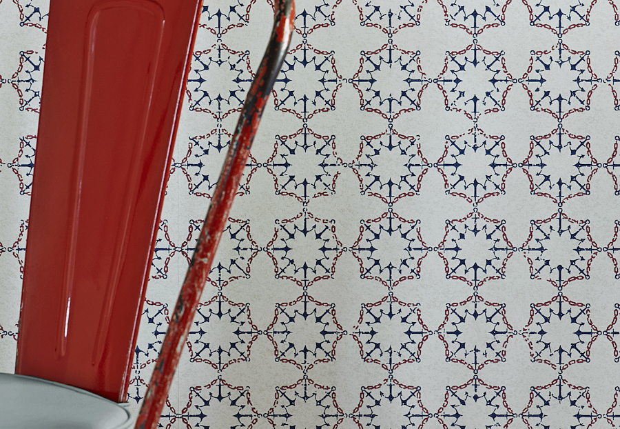 Обои Barneby Gates Book vol.3 BG1000101/Anchor Tile/Red/White/Blue