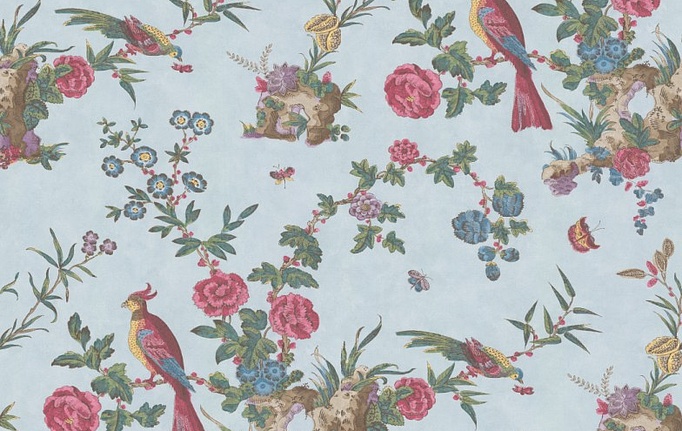 Английские обои Little Greene, коллекция Archive Trails, артикул 0247DAAZURE