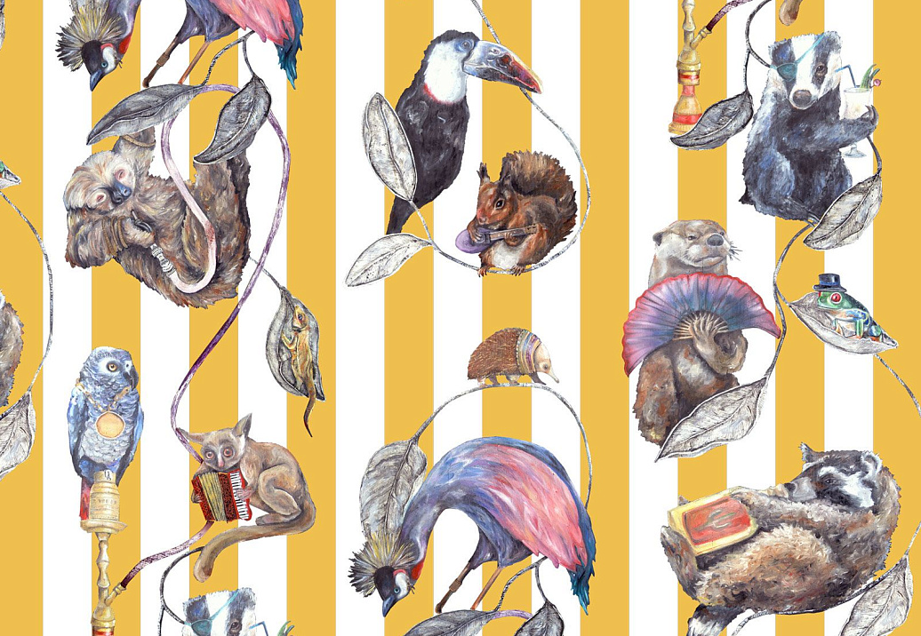 Панно и фотообои House Of Hackney Volume I Hackney Empire/Ochre Stripe