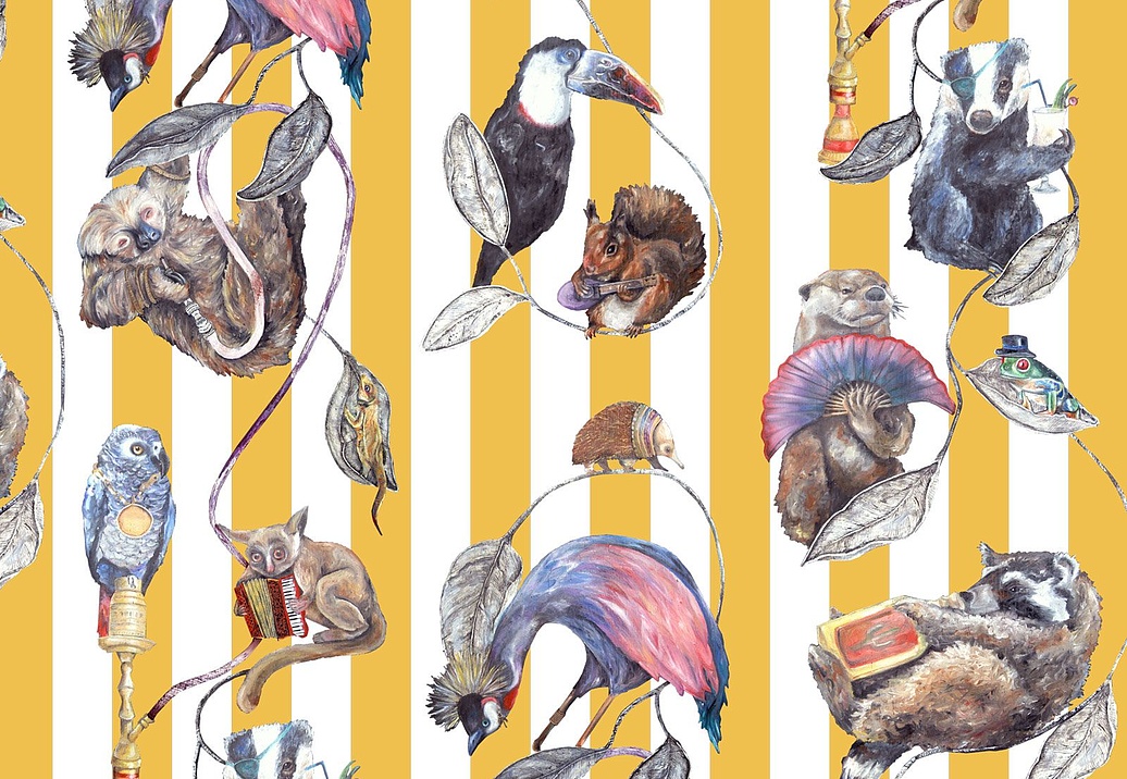 Панно и фотообои House Of Hackney Volume I Hackney Empire/Ochre Stripe