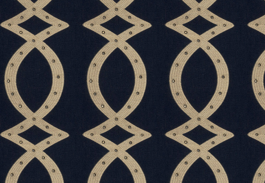 Ткань Fabricut Vignettes Vol.XVI Bluestone Scenario stud/Navy