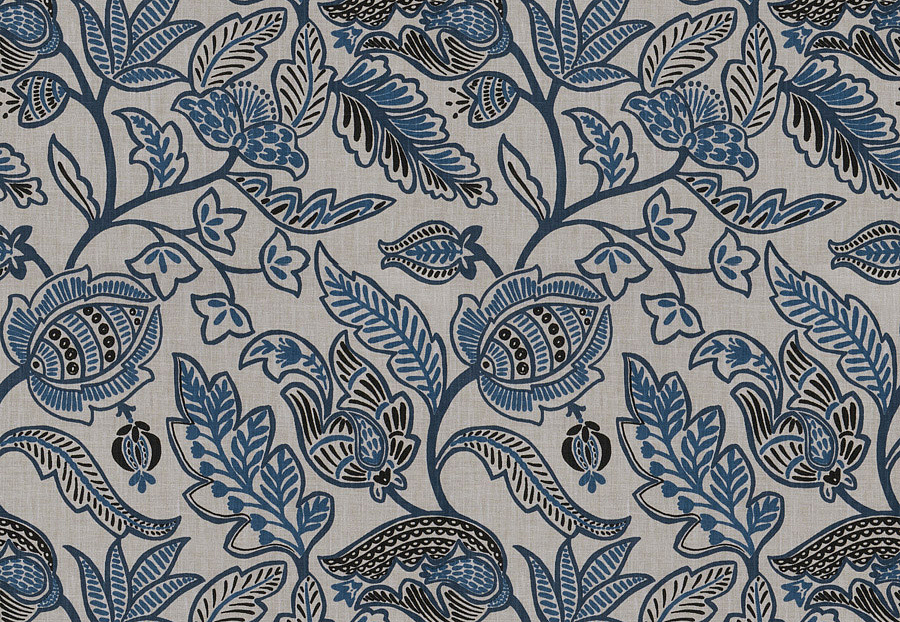 Ткань Fabricut Vignettes Vol.XVI Bluestone Matinee floral/Blue