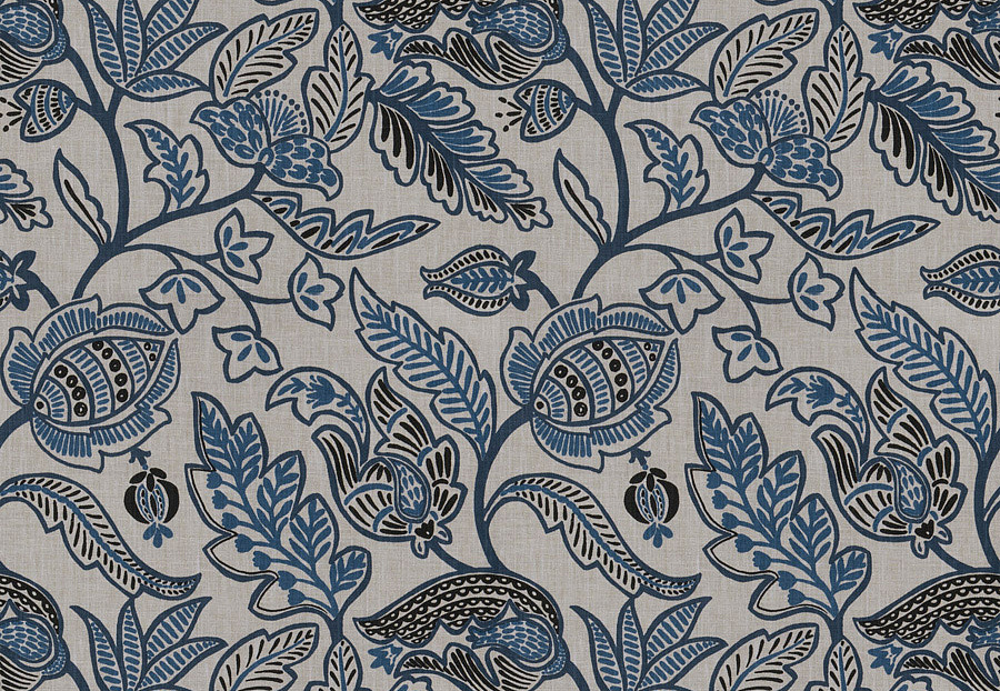 Ткань Fabricut Vignettes Vol.XVI Bluestone Matinee floral/Blue