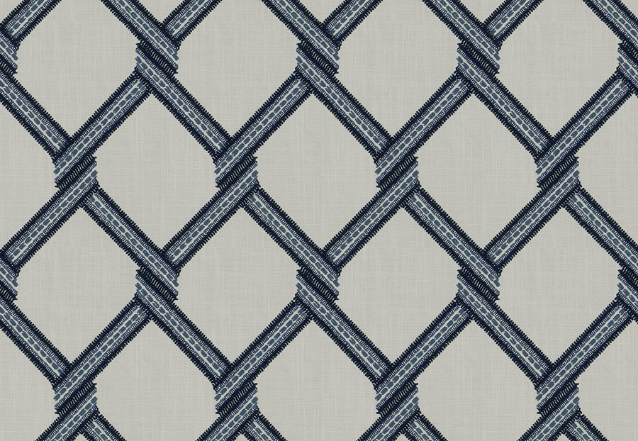 Ткань Fabricut Vignettes Vol.XVI Bluestone Protagonist/Navy