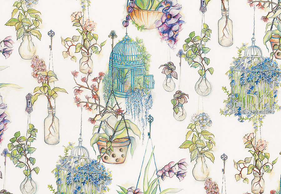 Ткань Osborne & Little Enchanted Gardens F7014/03