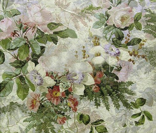 Обои Zuber Roses Anciennes ROSES-ANCIENNES-P-08
