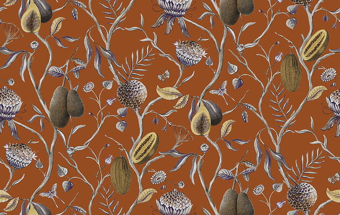 Бельгийские обои Khroma, коллекция Cabinet of curiosities, артикул CAB604