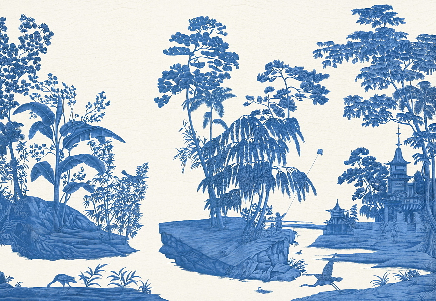 Обои Iksel Standart Collection Exotic Chinoiserie Blue&White