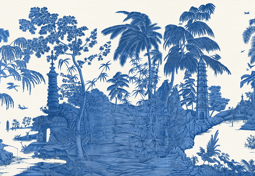 Обои Iksel Standart Collection Exotic Chinoiserie Blue&White