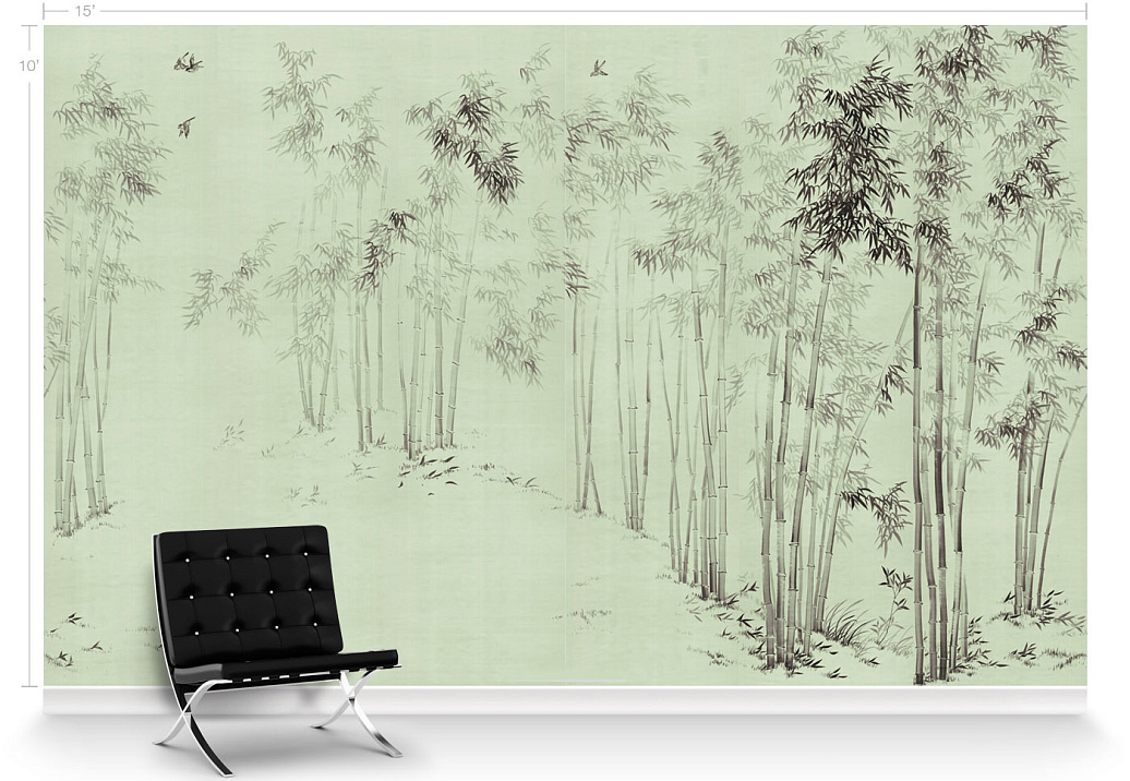 Панно и фотообои Paul Montgomery Studio Complete Collection Bamboo Forest Green