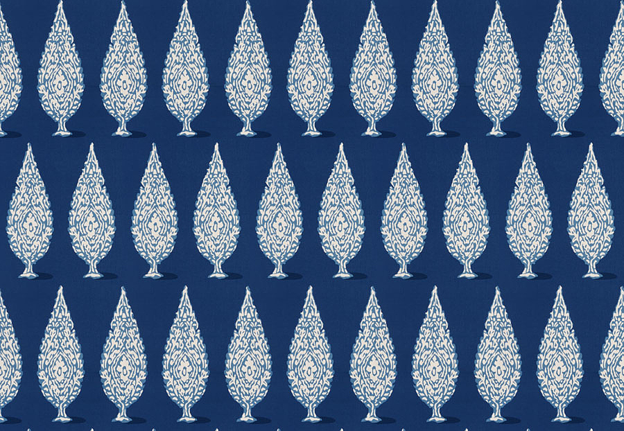 Ткань Stroheim Dana Gibson Prints II Priya/Navy